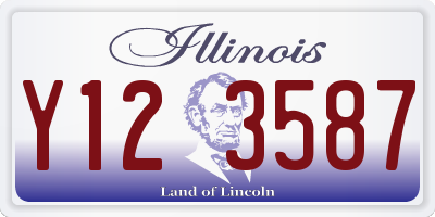 IL license plate Y123587