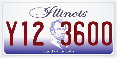 IL license plate Y123600