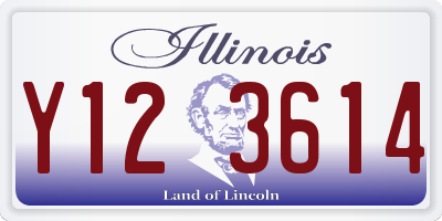 IL license plate Y123614