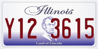 IL license plate Y123615