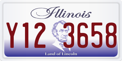 IL license plate Y123658