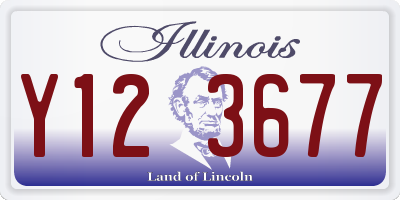 IL license plate Y123677