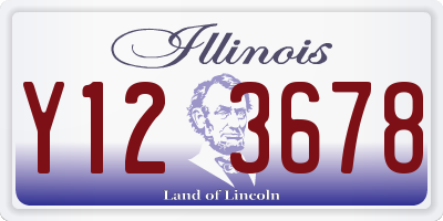 IL license plate Y123678