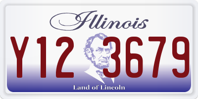 IL license plate Y123679