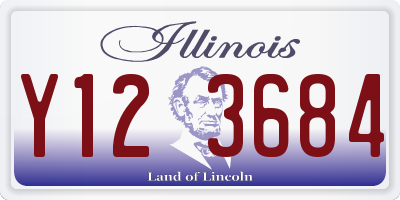 IL license plate Y123684