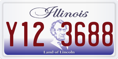 IL license plate Y123688