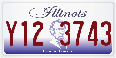 IL license plate Y123743