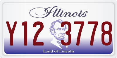 IL license plate Y123778
