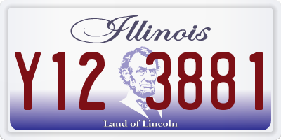 IL license plate Y123881