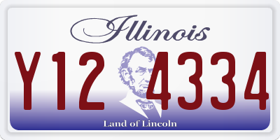 IL license plate Y124334