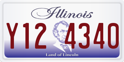 IL license plate Y124340