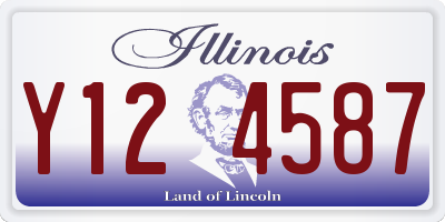 IL license plate Y124587