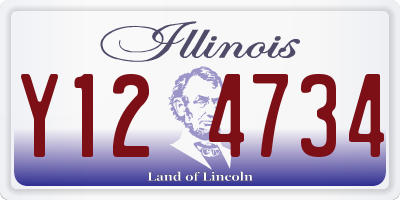IL license plate Y124734