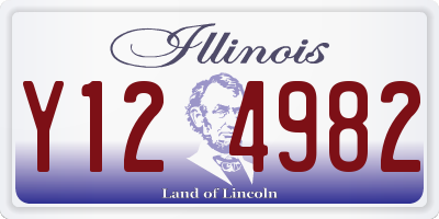 IL license plate Y124982