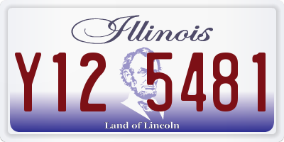 IL license plate Y125481
