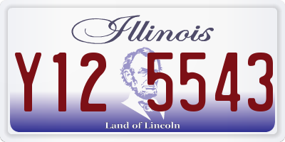 IL license plate Y125543