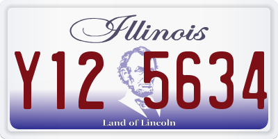 IL license plate Y125634