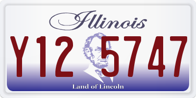 IL license plate Y125747