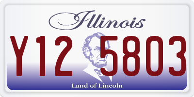 IL license plate Y125803