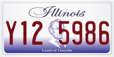 IL license plate Y125986