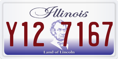 IL license plate Y127167
