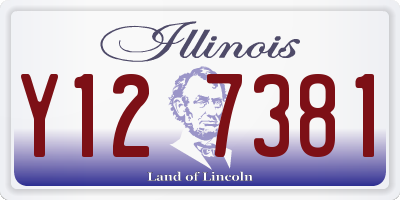 IL license plate Y127381