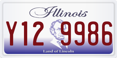 IL license plate Y129986