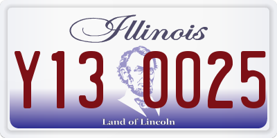 IL license plate Y130025