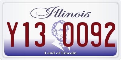 IL license plate Y130092