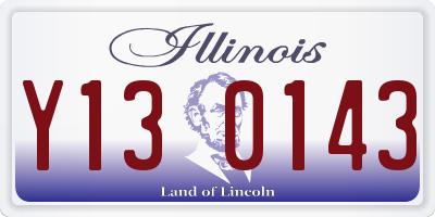 IL license plate Y130143