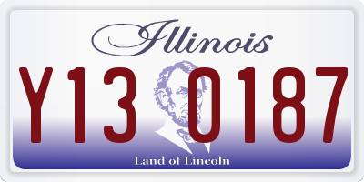 IL license plate Y130187