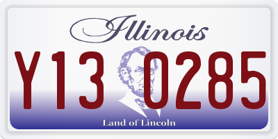 IL license plate Y130285