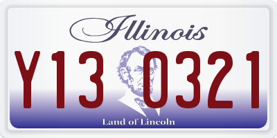 IL license plate Y130321