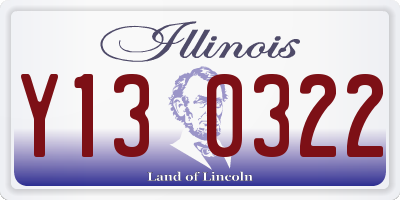 IL license plate Y130322