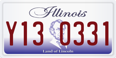 IL license plate Y130331