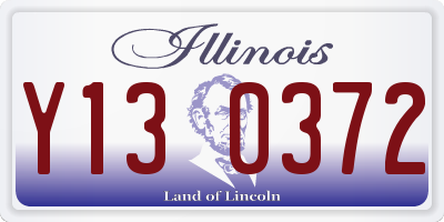 IL license plate Y130372