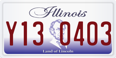 IL license plate Y130403