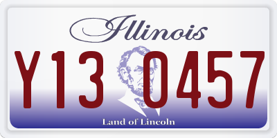 IL license plate Y130457