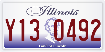 IL license plate Y130492