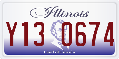 IL license plate Y130674