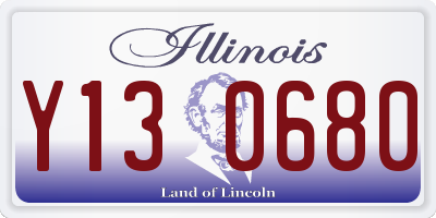 IL license plate Y130680