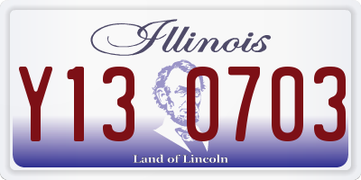IL license plate Y130703