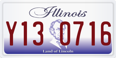 IL license plate Y130716