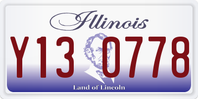 IL license plate Y130778