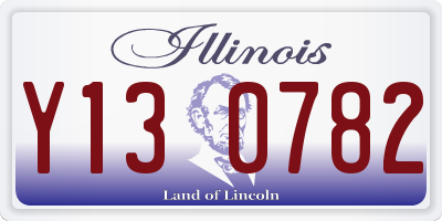 IL license plate Y130782