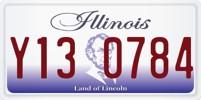 IL license plate Y130784