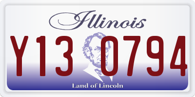 IL license plate Y130794