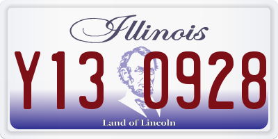 IL license plate Y130928
