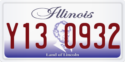 IL license plate Y130932