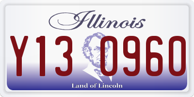 IL license plate Y130960